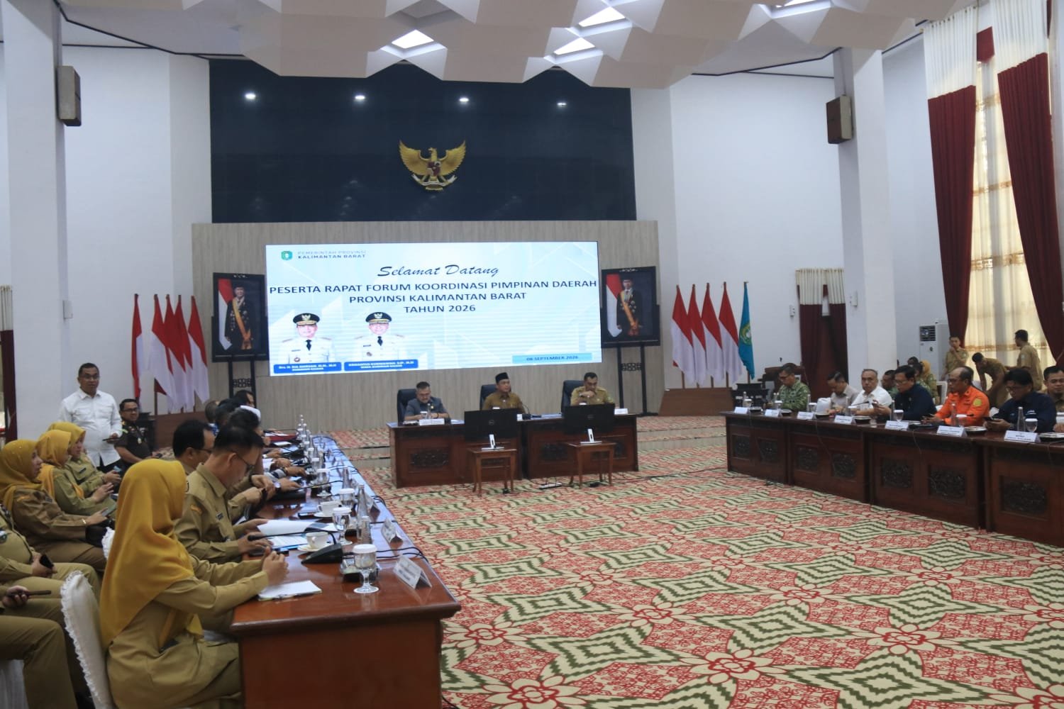 Rapat Koordinasi Jajaran Forkopimda Kalimantan Barat di Balai Petitih Kantor Gubernur Kalbar beberapa waktu lalu. (HALKALBAR.ID/Istimewa)